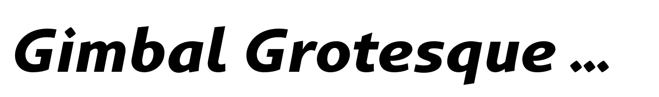 Gimbal Grotesque Extended Bold Italic